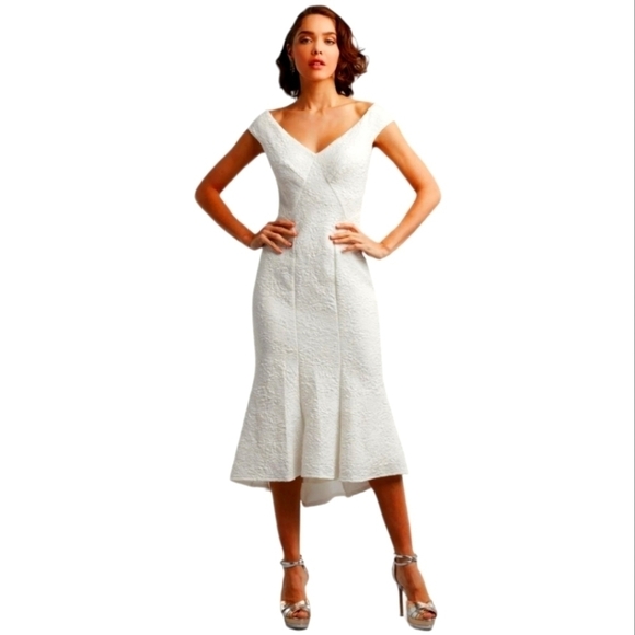 Tadashi Shoji Jacquard Midi Dress - Picture 1 of 6